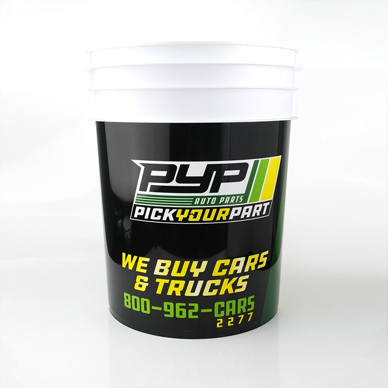 Aceitando moldagem por injeção de balde de tinta plástica personalizada na etiqueta do molde