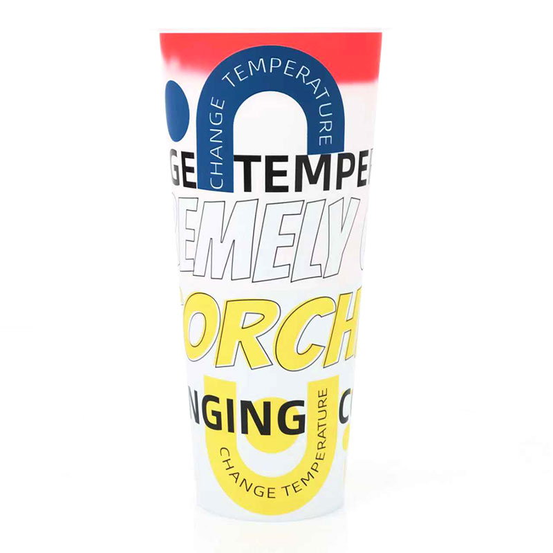 Copo de mudança de cor de água fria PP IML de injeção