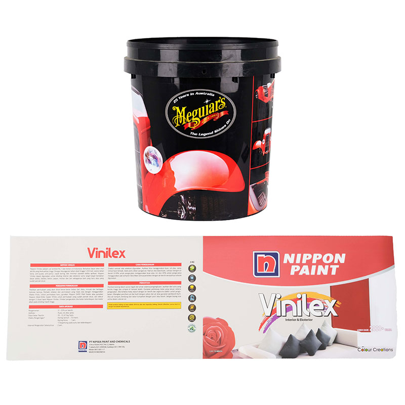 Moldagem por injeção de balde de tinta a óleo na etiqueta do molde